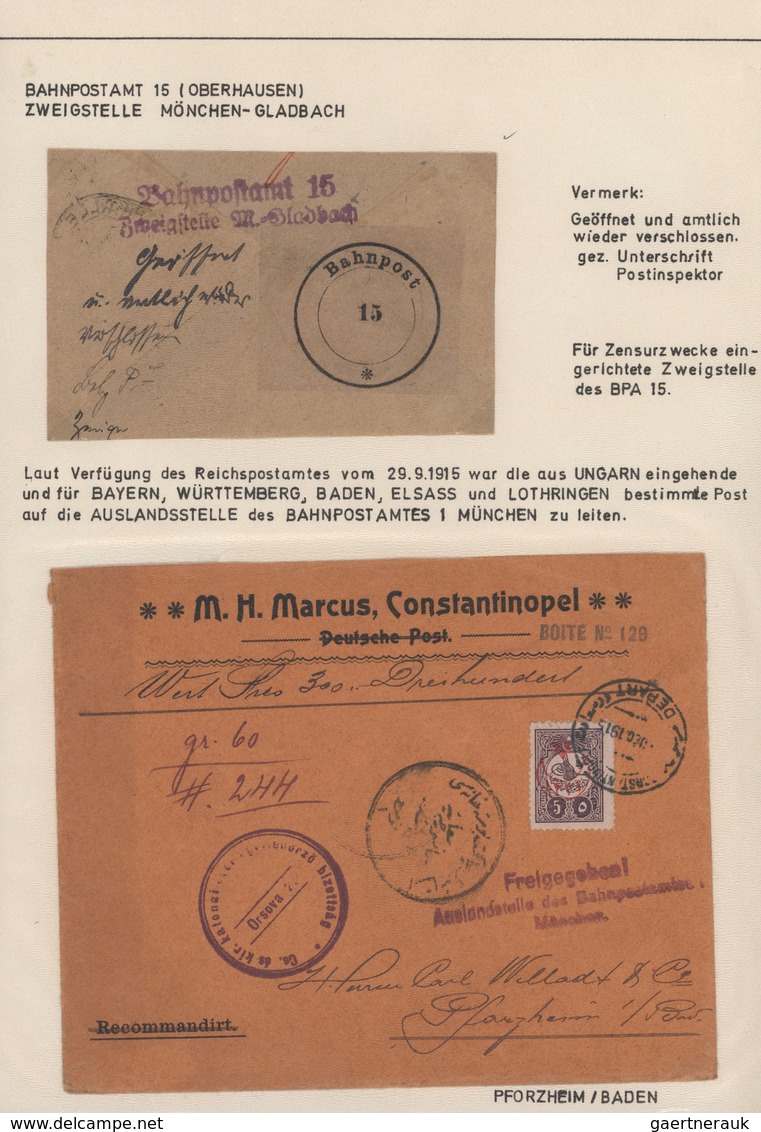 Deutsches Reich - Bahnpost: 1916 - 1938 (ca.), Ehemalige Ausstellungssammlung Mit über 120 Belegen Z - Autres & Non Classés