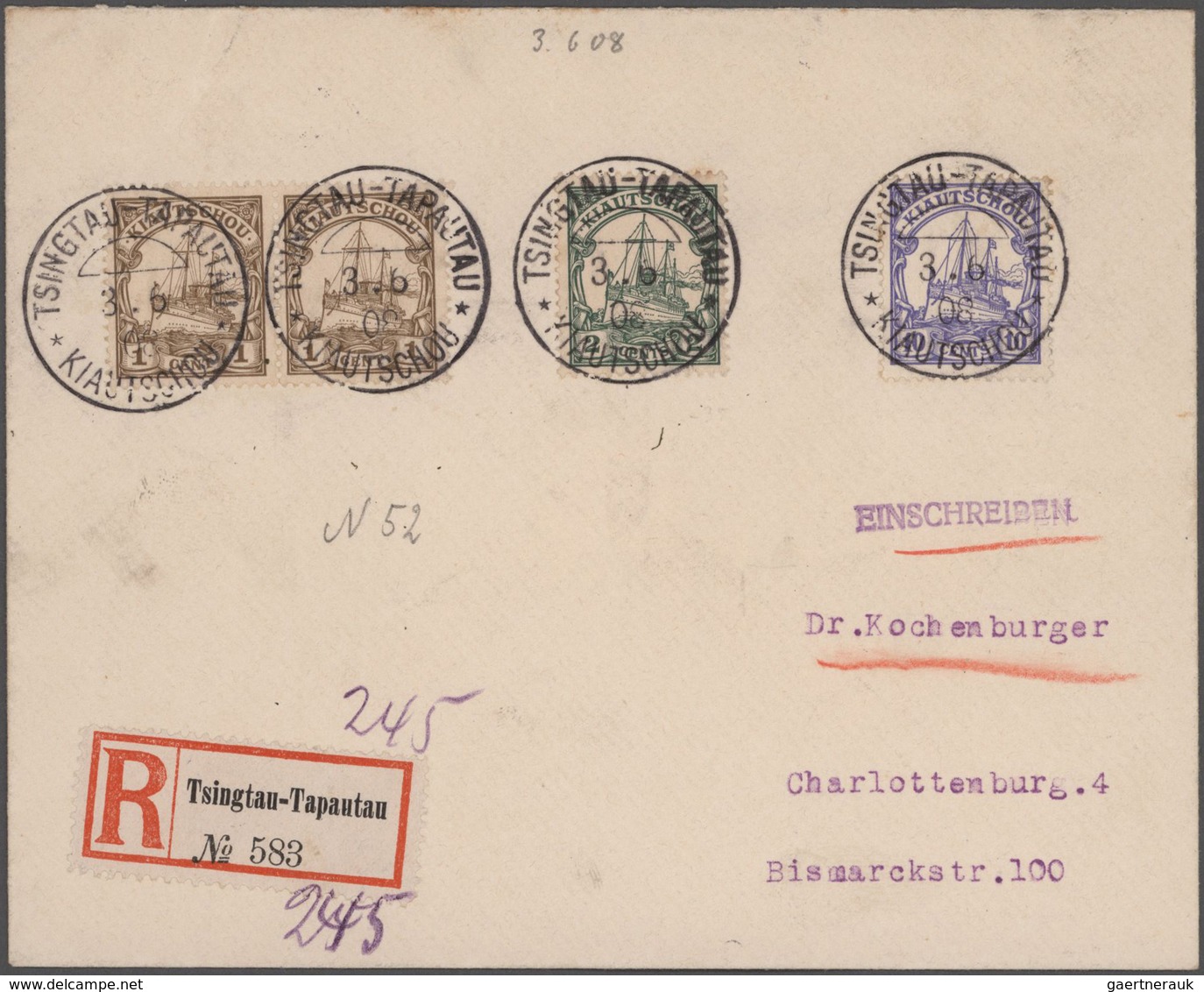 Deutsche Post In China: 1890/1909, Umfangreicher Sammlungsbestand "Dt. Post In China Und Kiautschou" - Chine (bureaux)