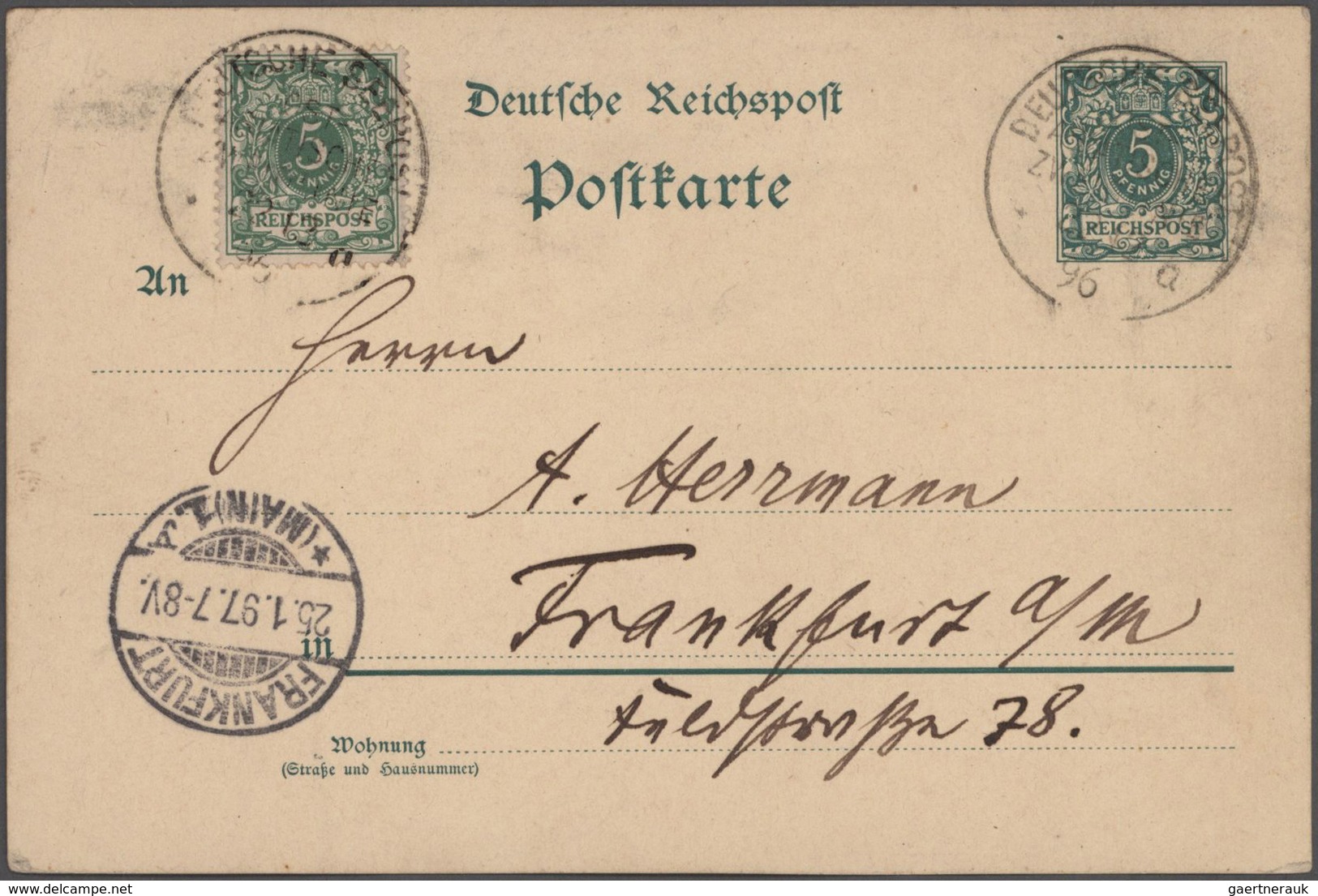 Deutsche Post in China: 1890/1909, umfangreicher Sammlungsbestand "Dt. Post in China und Kiautschou"