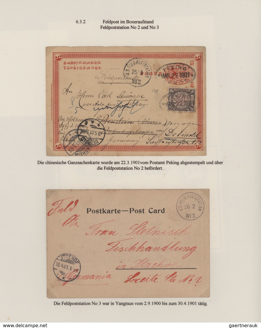 Deutsche Post in China: 1890/1917, vielseitige Ausstellungssammlung "Deutsche Post in China" von ca.
