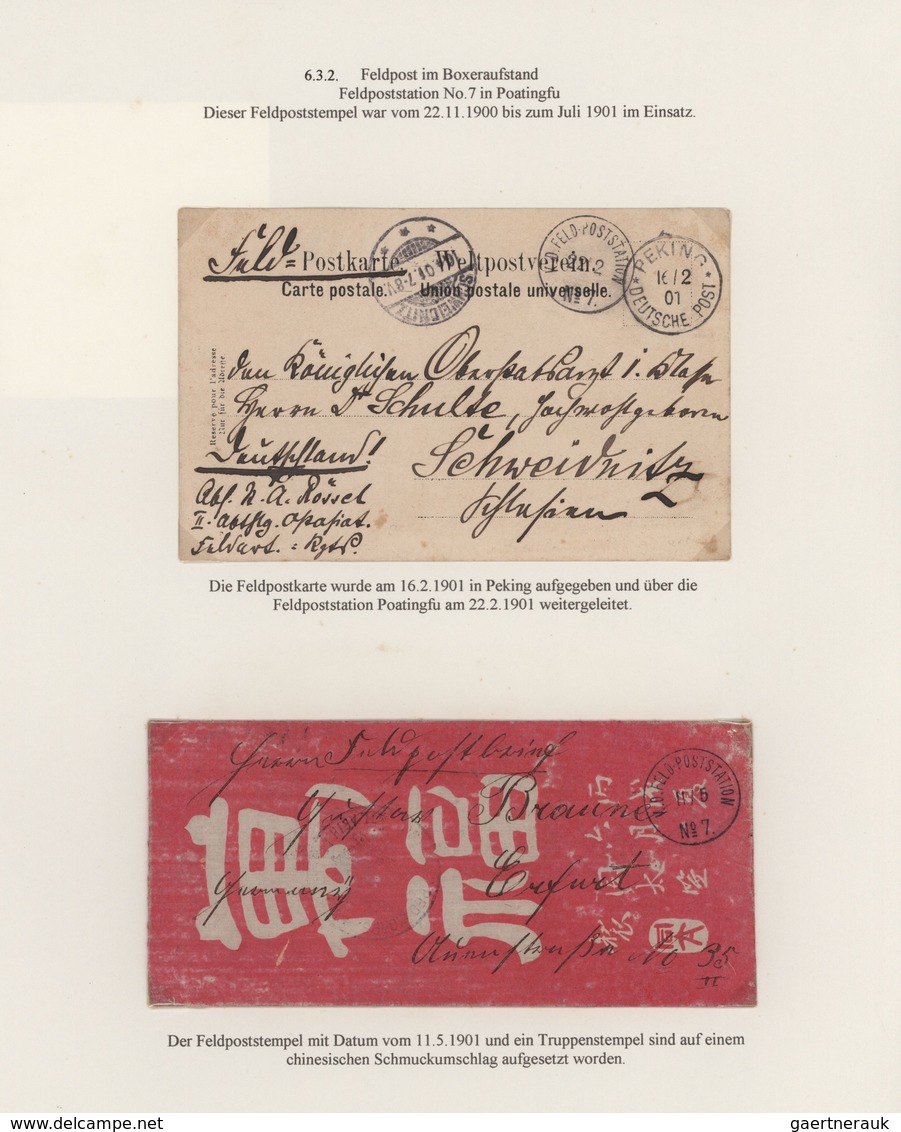 Deutsche Post in China: 1890/1917, vielseitige Ausstellungssammlung "Deutsche Post in China" von ca.