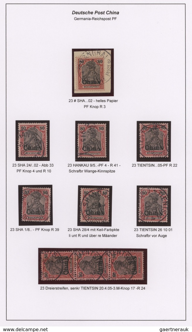 Deutsche Post In China: 1898/1910 (ca.), Plattenfehler/Feldmerkmale Der Krone/Adler- Und Germania-Ma - China (offices)