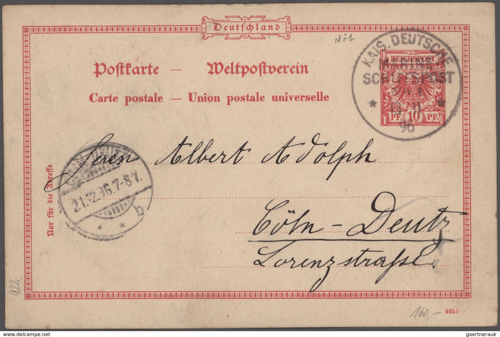 Deutsche Kolonien - Kiautschou: 1891/1913, Vielseitiger Sammlungsbestand Von Ca. 100 Belegen "Dt. Po - Kiautchou