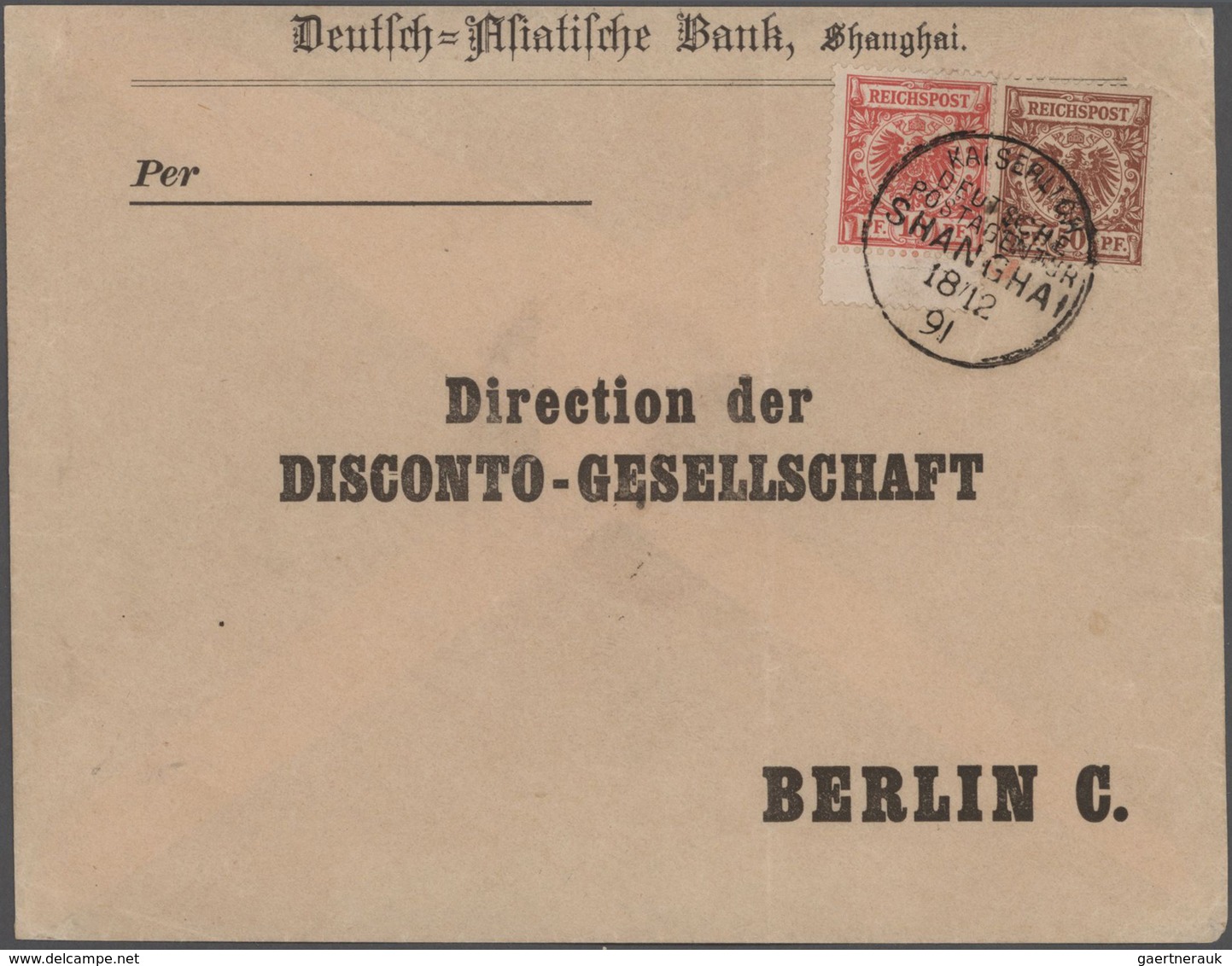 Deutsche Kolonien - Kiautschou: 1891/1913, vielseitiger Sammlungsbestand von ca. 100 Belegen "Dt. Po
