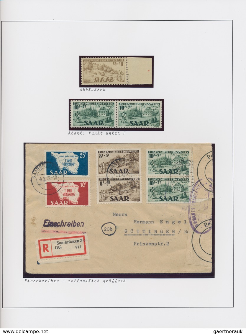 Deutsche Abstimmungsgebiete: Saargebiet: 1588/1959, Umfangreiche Und Sehr Gehaltvolle Sammlung SAARL - Covers & Documents