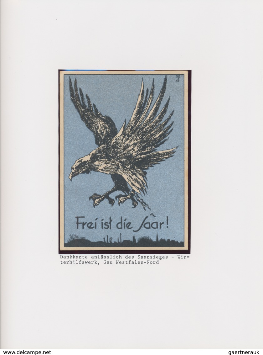 Deutsche Abstimmungsgebiete: Saargebiet: 1588/1959, Umfangreiche Und Sehr Gehaltvolle Sammlung SAARL - Lettres & Documents