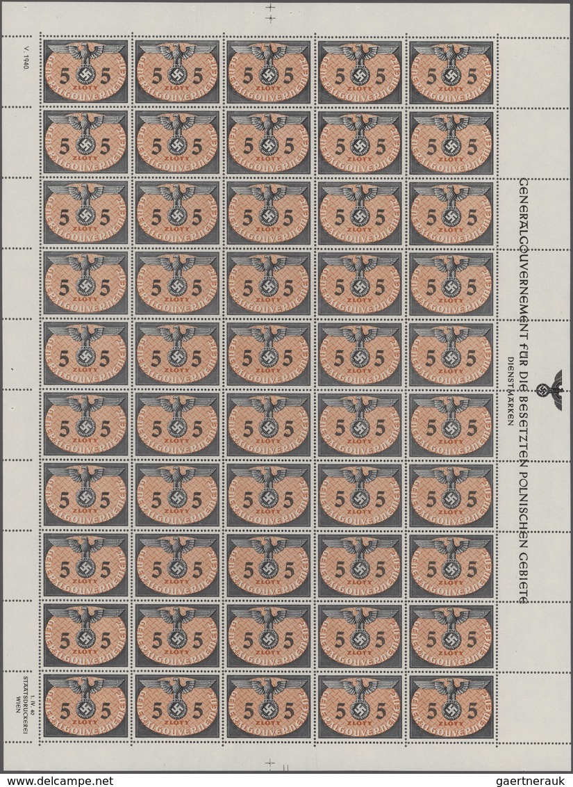 Dt. Besetzung II WK - Generalgouvernement - Dienstmarken: 1940, 3 Zl. Und 5 Zl., Die Beiden Höchstwe - Occupation 1938-45