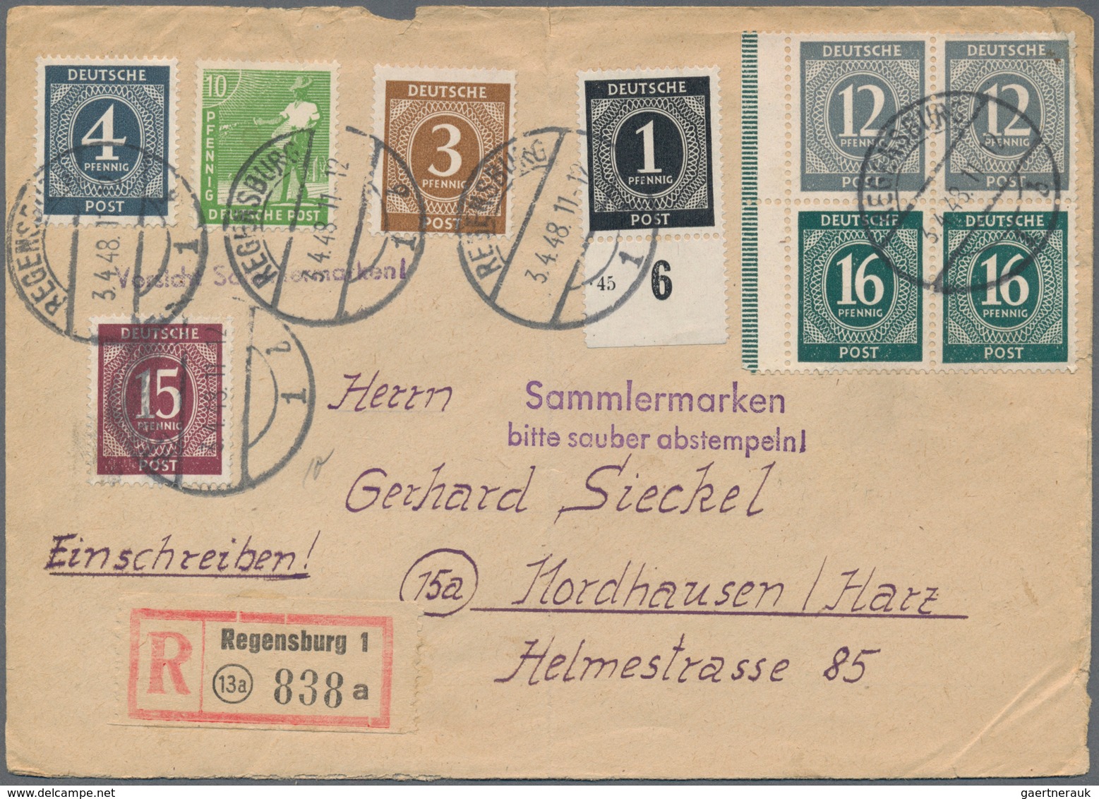 Deutschland Nach 1945: 1948/1965, 120 Briefe Und Ganzsachen, Dabei 10-fach Frankaturen, Paketkarten, - Collections