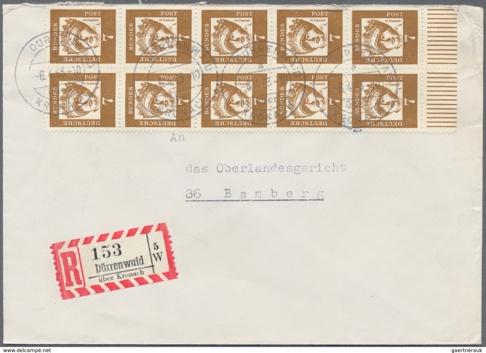 Deutschland Nach 1945: 1948/1965, 120 Briefe Und Ganzsachen, Dabei 10-fach Frankaturen, Paketkarten, - Collections