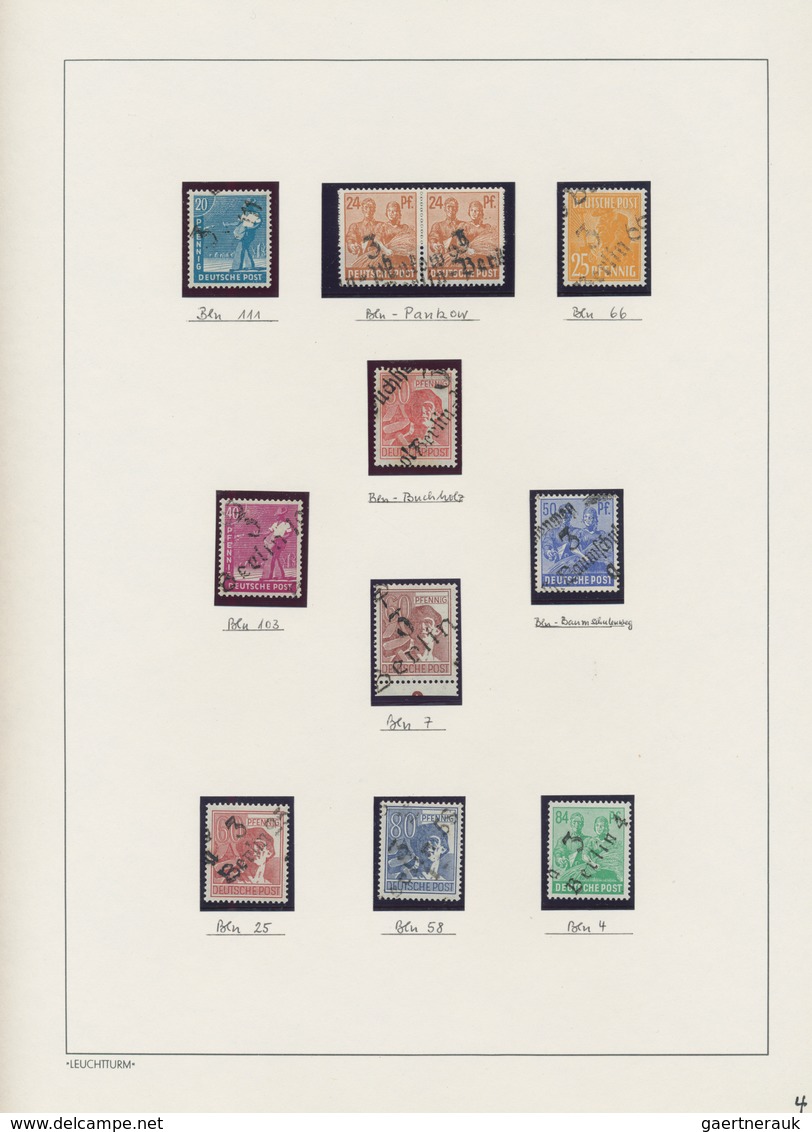 Sowj. Zone - Bezirkshandstempel: 1948, Sammlung Bezirkshandstempel, Geordnet Nach Bezirken Mit Einig - Autres & Non Classés