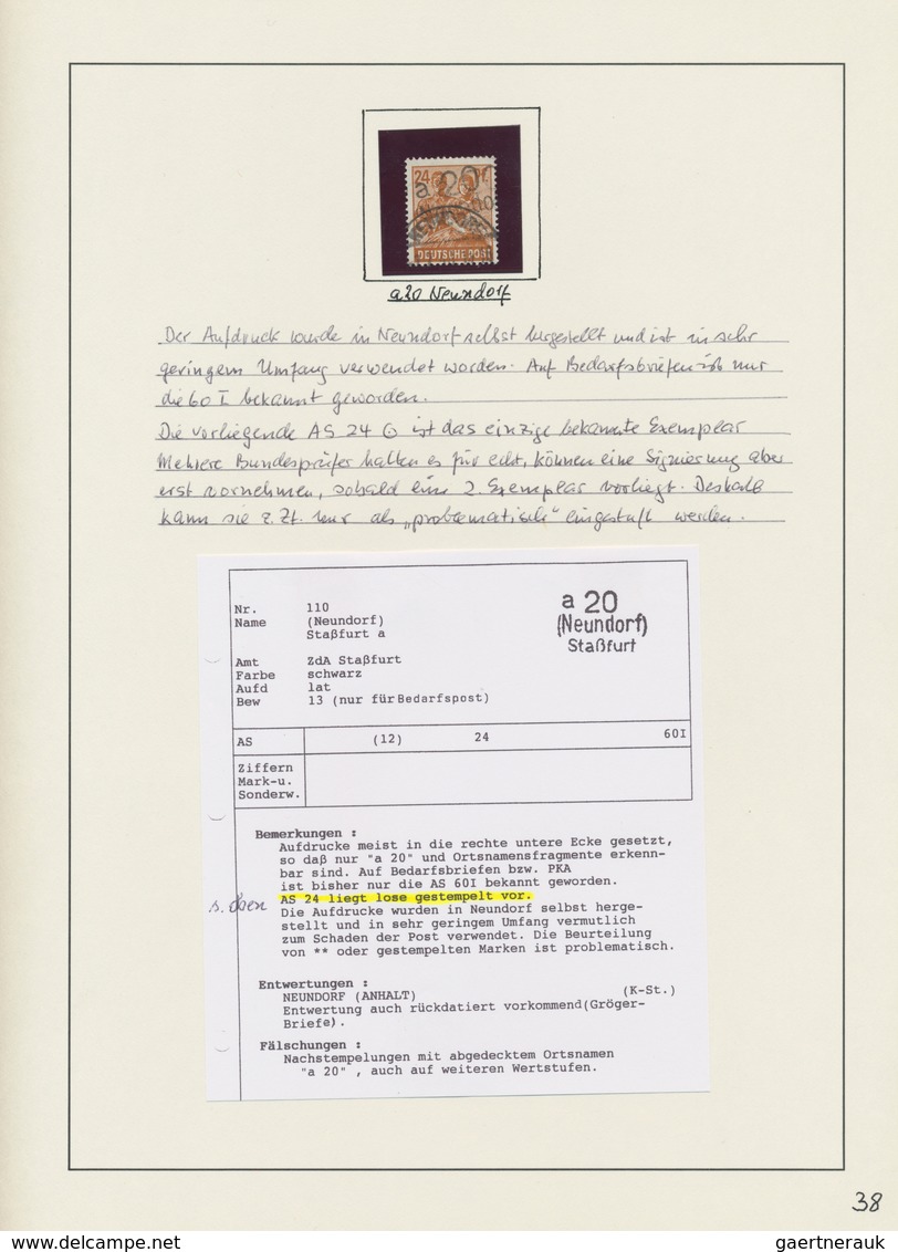 Sowj. Zone - Bezirkshandstempel: 1948, Sammlung Bezirkshandstempel, Geordnet Nach Bezirken Mit Einig - Other & Unclassified