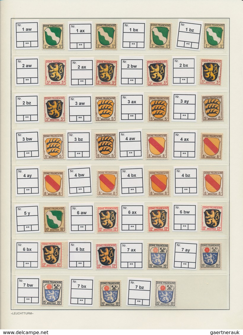 Französische Zone: 1945/1949, Gestempelter Und Postfrischer Mehrfach-Sammlungsbestand Im Klemmbinder - Autres & Non Classés