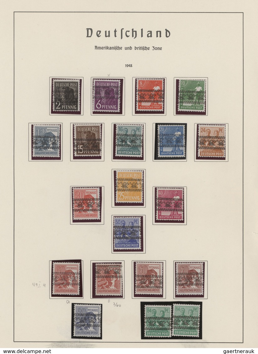 Bizone: 1945/1949, Spezialisierte Sammlung Auf Albenblättern, Dabei AM-Post Mit Teils Geprüftem Mate - Autres & Non Classés