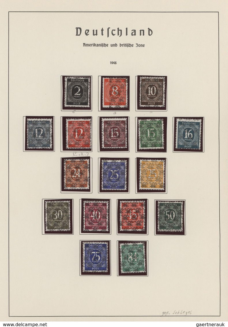 Bizone: 1945/1949, Spezialisierte Sammlung Auf Albenblättern, Dabei AM-Post Mit Teils Geprüftem Mate - Autres & Non Classés