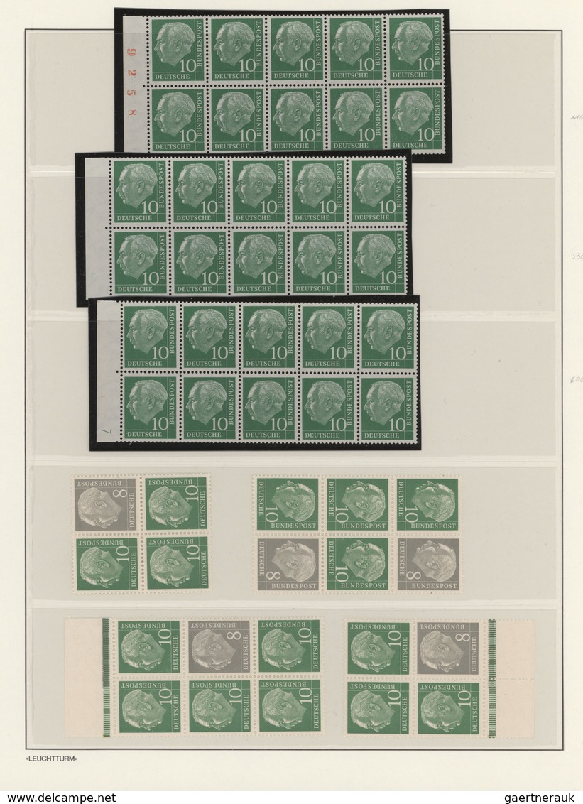 Bundesrepublik - Zusammendrucke: 1951/1960, Meist Postfrische Und Teils Auch Gestempelte Sammlung Vo - Se-Tenant