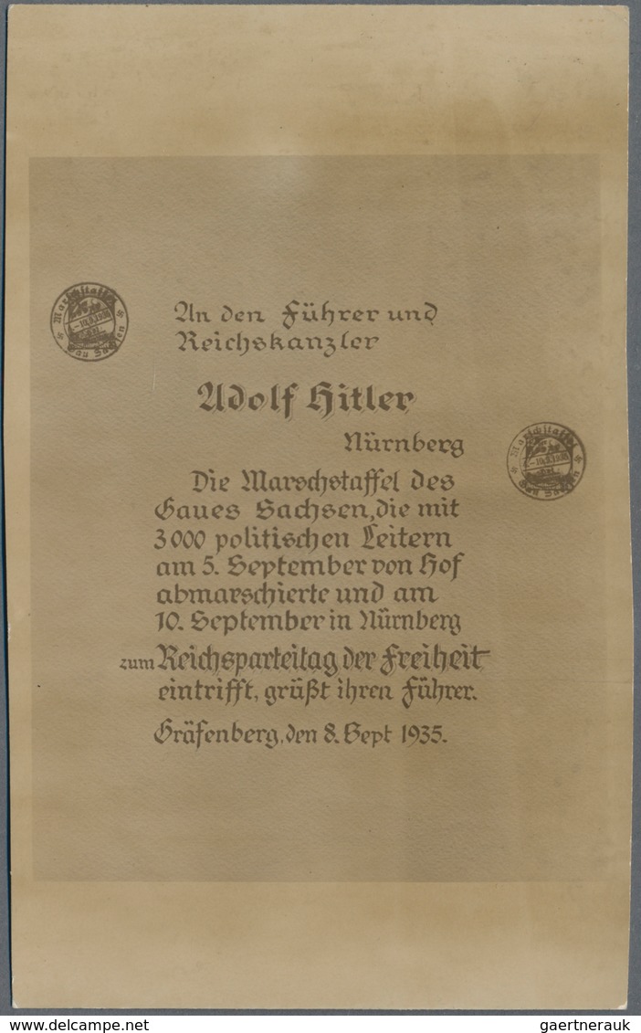 Ansichtskarten: Propaganda: 1933/1945, Schachtel Mit über 100 Propagandakarten, Ganzsachen, Privatga - Political Parties & Elections