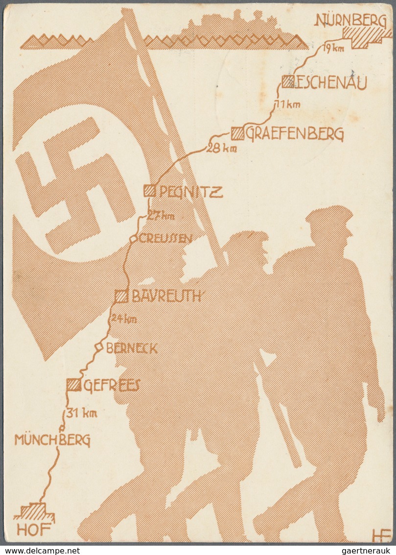 Ansichtskarten: Propaganda: 1933/1945, Schachtel Mit über 100 Propagandakarten, Ganzsachen, Privatga - Partis Politiques & élections