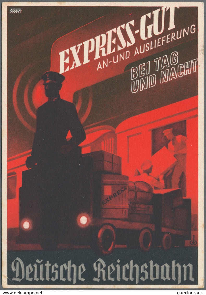 Ansichtskarten: Propaganda: 1933/1945, Schachtel Mit über 100 Propagandakarten, Ganzsachen, Privatga - Parteien & Wahlen