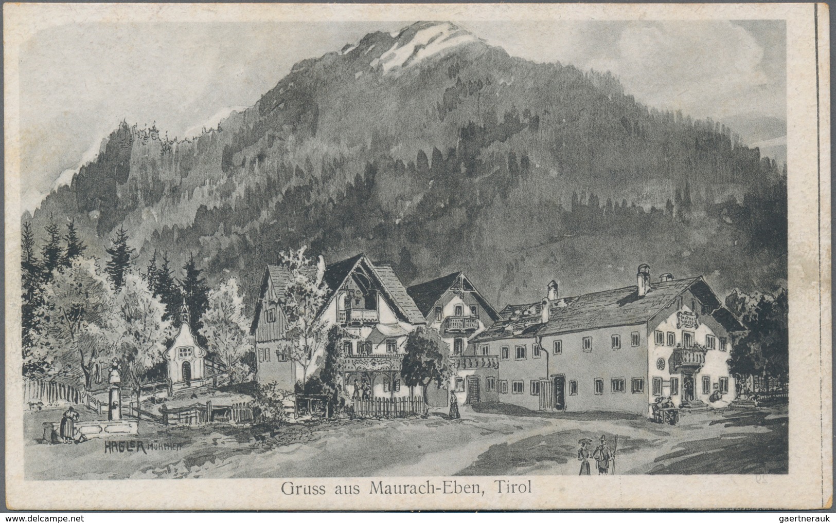 Ansichtskarten: Österreich: TIROL, zwei große Patkarten-Alben mit gut 740 historischen Ansichtskarte