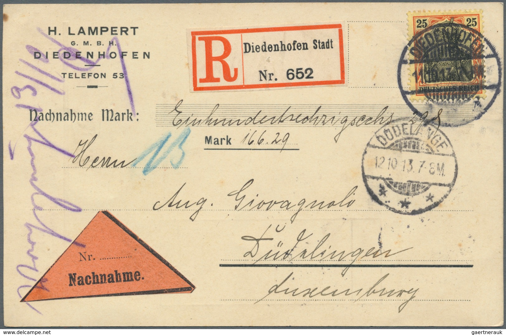 Deutschland: 1886/1923, Interessante Partie Mit 28 Einschreibebelegen, Dabei Bessere R-Zettel Bzw. B - Collections