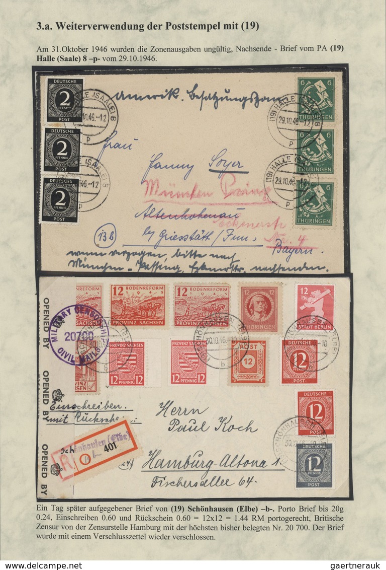 Deutschland: 1944/1955 (ca.). Die Ausstellungs-Sammlung "DIE POSTLEITZAHL (19)" Behandelt Die Einfüh - Collections