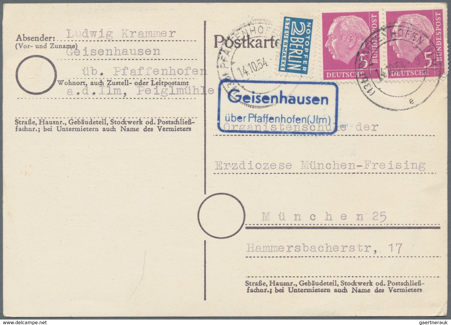 Deutschland: 1930/1990 (ca.), Partie Von Ca. 80 Briefen Und -Karten, Alle Mit LANDPOST-Nebenstempeln - Collections