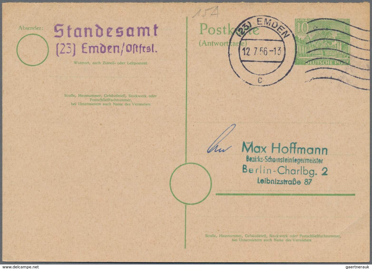 Deutschland - Ganzsachen: 1945 ab, gehaltvolle Sammlung mit ca.260 gebrauchten Ganzsachen im Ringbin