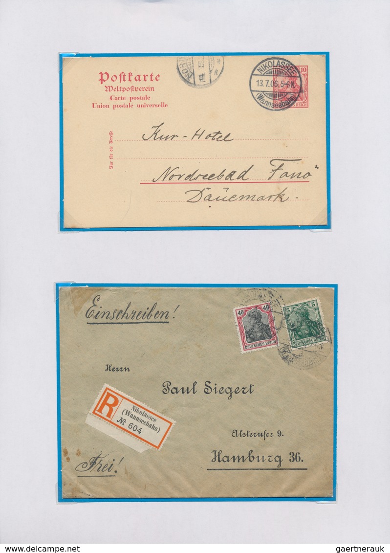 Heimat: Berlin: 1906/1926, NIKOLASSEE Und ZEHLENDORF And Der WANNSEEBAHN, Kleine Sammlung Von 18 Bri - Other & Unclassified