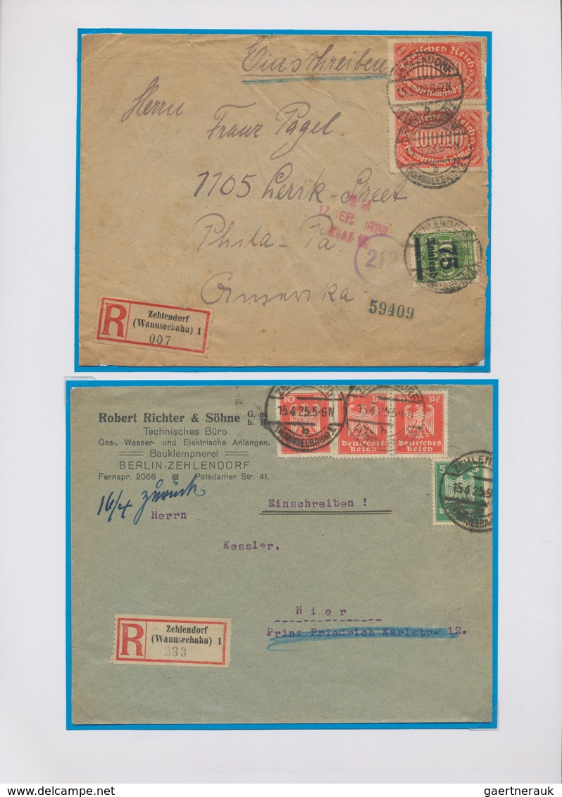 Heimat: Berlin: 1906/1926, NIKOLASSEE Und ZEHLENDORF And Der WANNSEEBAHN, Kleine Sammlung Von 18 Bri - Other & Unclassified