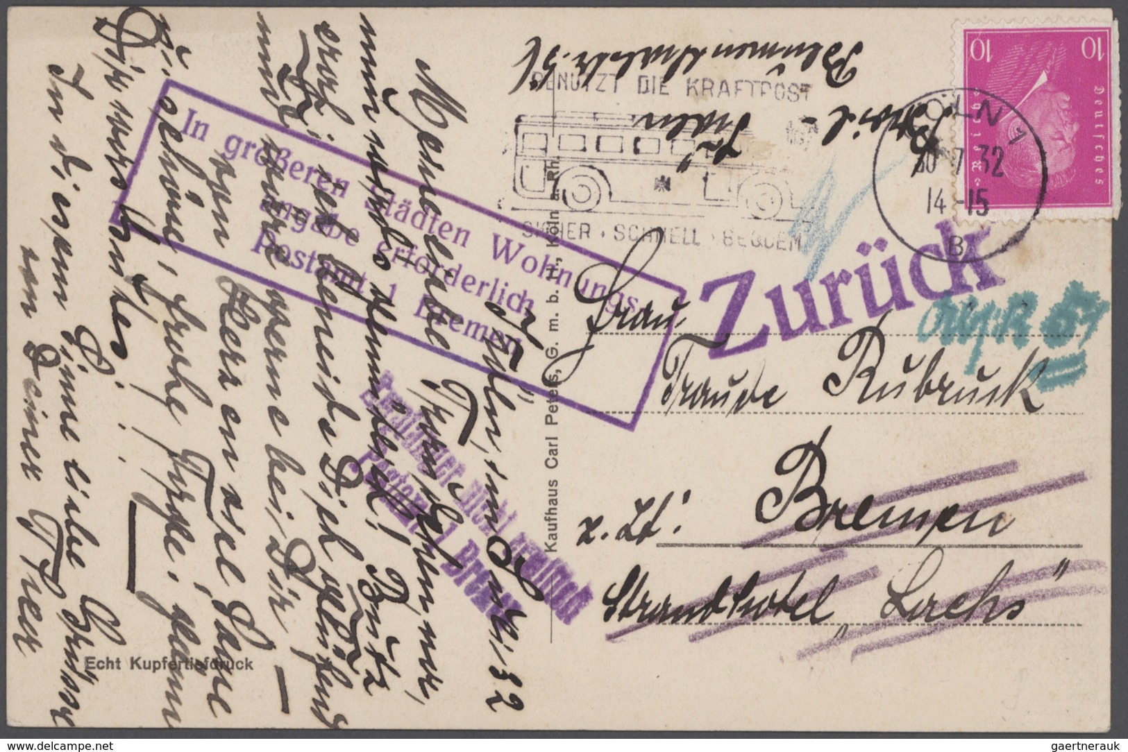 Heimat: Bremen: 1810/1990 (ca.), Allumfassende Stempel-Spezial-Sammlung Mit Insgesamt Ca. 1.200 Brie - Other & Unclassified