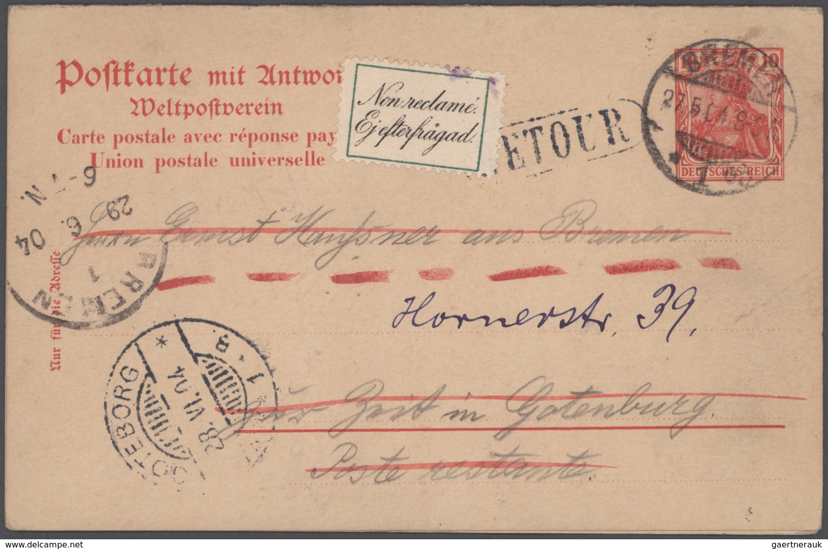 Heimat: Bremen: 1810/1990 (ca.), Allumfassende Stempel-Spezial-Sammlung Mit Insgesamt Ca. 1.200 Brie - Otros & Sin Clasificación