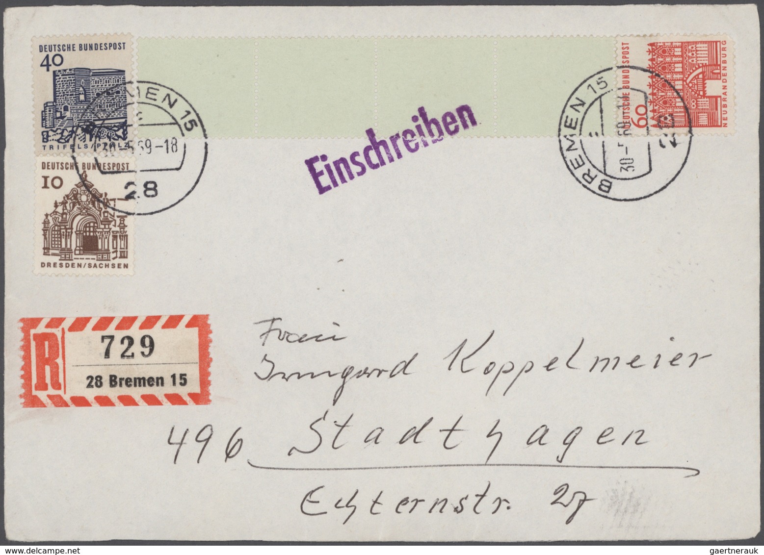 Heimat: Bremen: 1810/1990 (ca.), allumfassende Stempel-Spezial-Sammlung mit insgesamt ca. 1.200 Brie