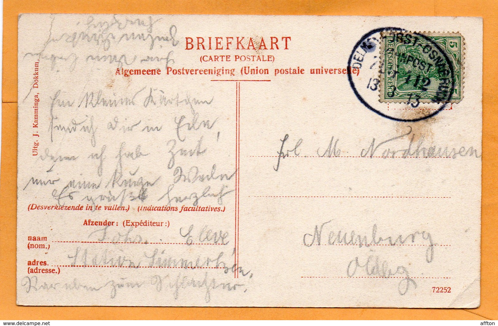 Dokkum Netherlands 1910 Postcard - Dokkum