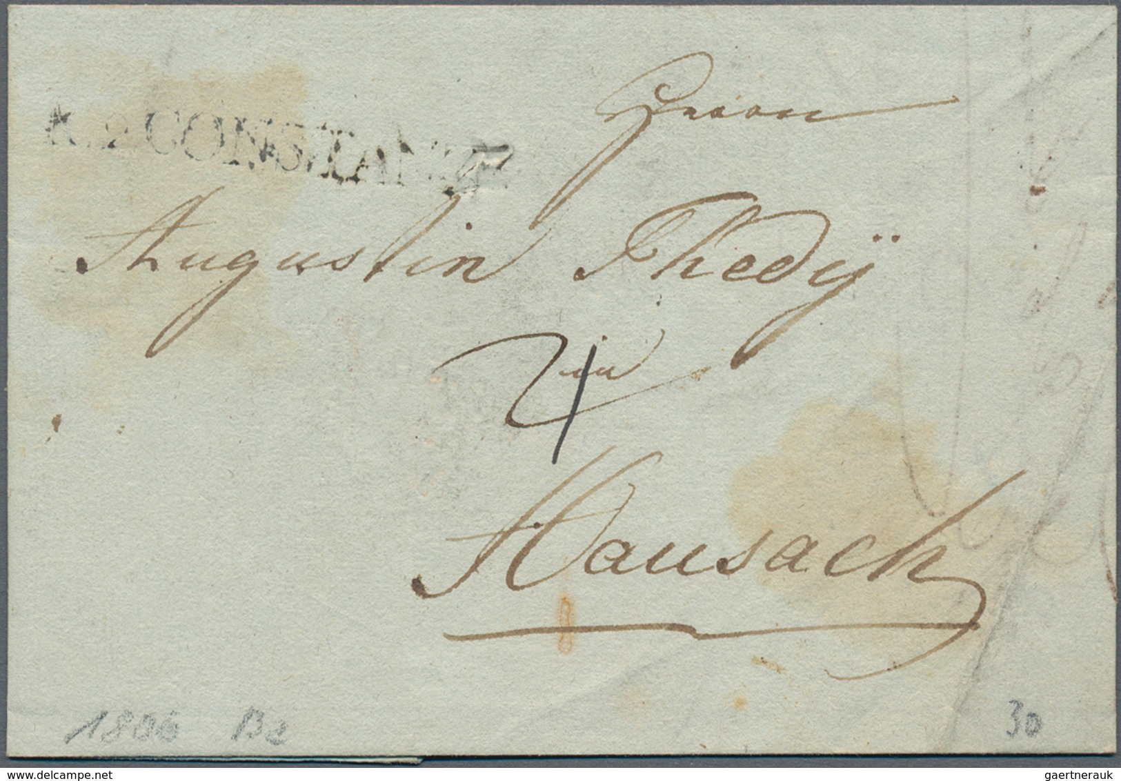 Altdeutschland - Vorphila: 1806 - 1819, Drei Vorphilabriefe, Erhaltung Teils Etwas Unterschiedlich. - Prephilately