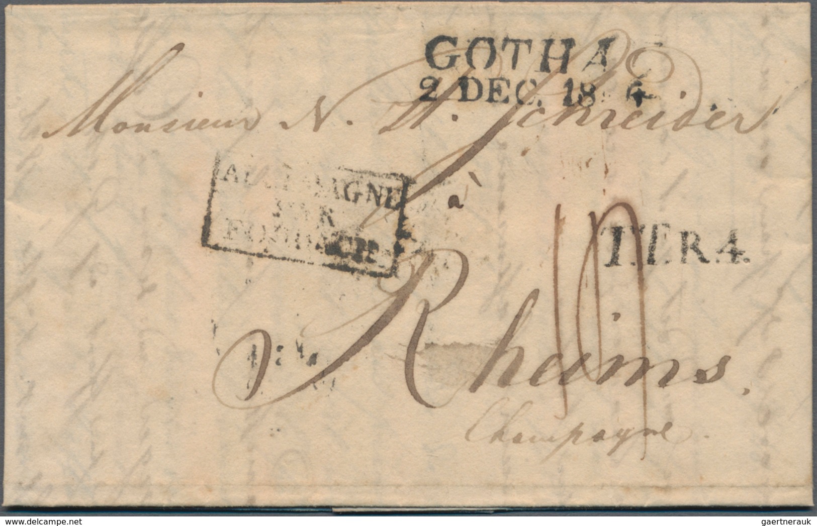 Altdeutschland - Vorphila: 1835/1860 (ca.), Lot Von 27 Markenlosen Briefen Von Hamburg, Berlin, Fran - Prephilately