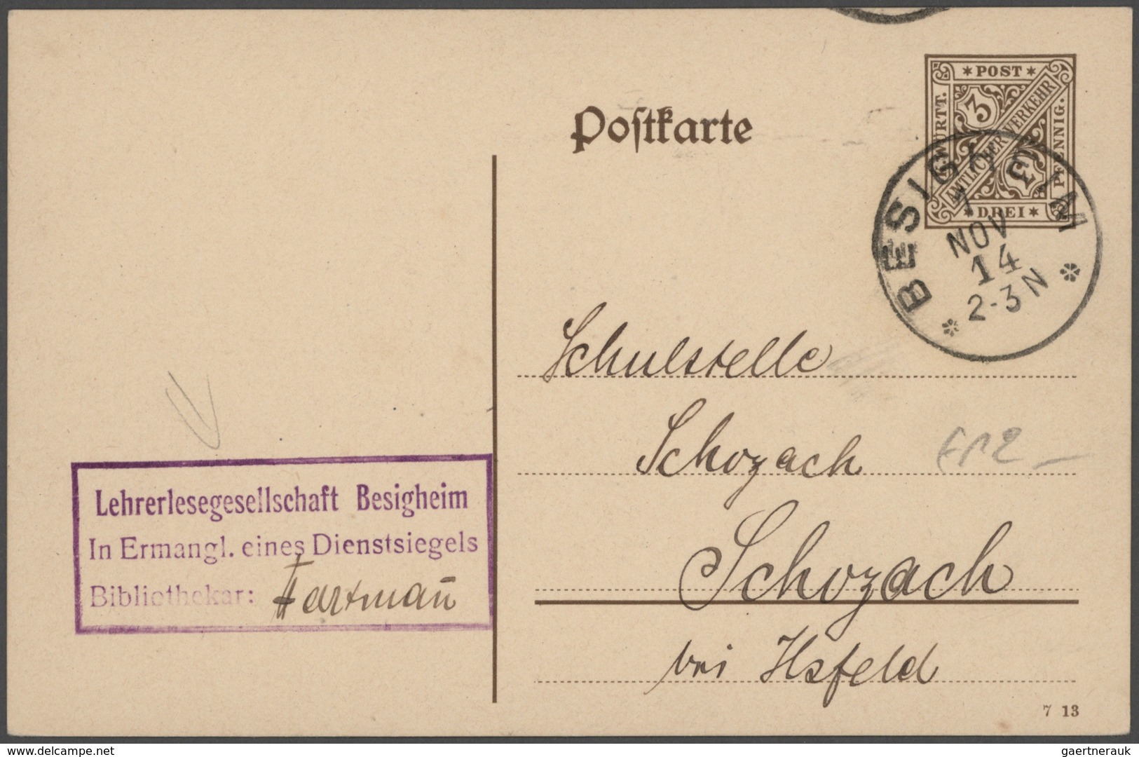 Altdeutschland: Ca. 1844/1920, Umfangreicher Belegeposten Von Baden Bis Württemberg Von Ca. 940 Stüc - Collections