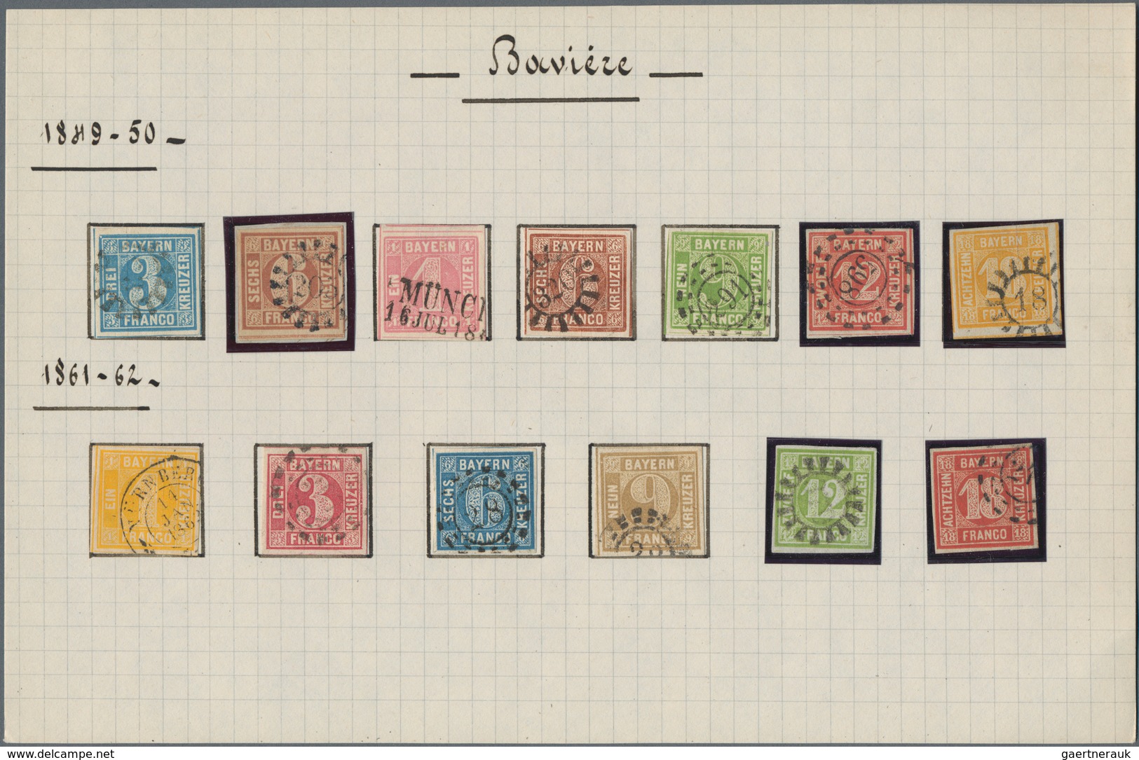 Altdeutschland: 1850/1920, Meist Gestempelte Sammlungspartie Auf Blättern Mit Ca. 260 Marken Und Zwe - Collections