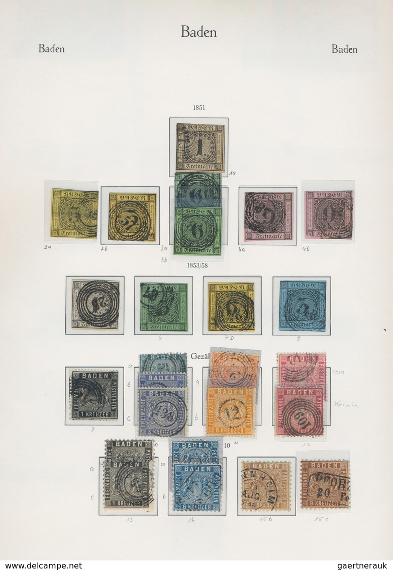 Altdeutschland: 1850/1920, Umfassende Sammlung Von Baden Bis Württemberg Im KA/BE-Vordruckalbum, Oft - Collections