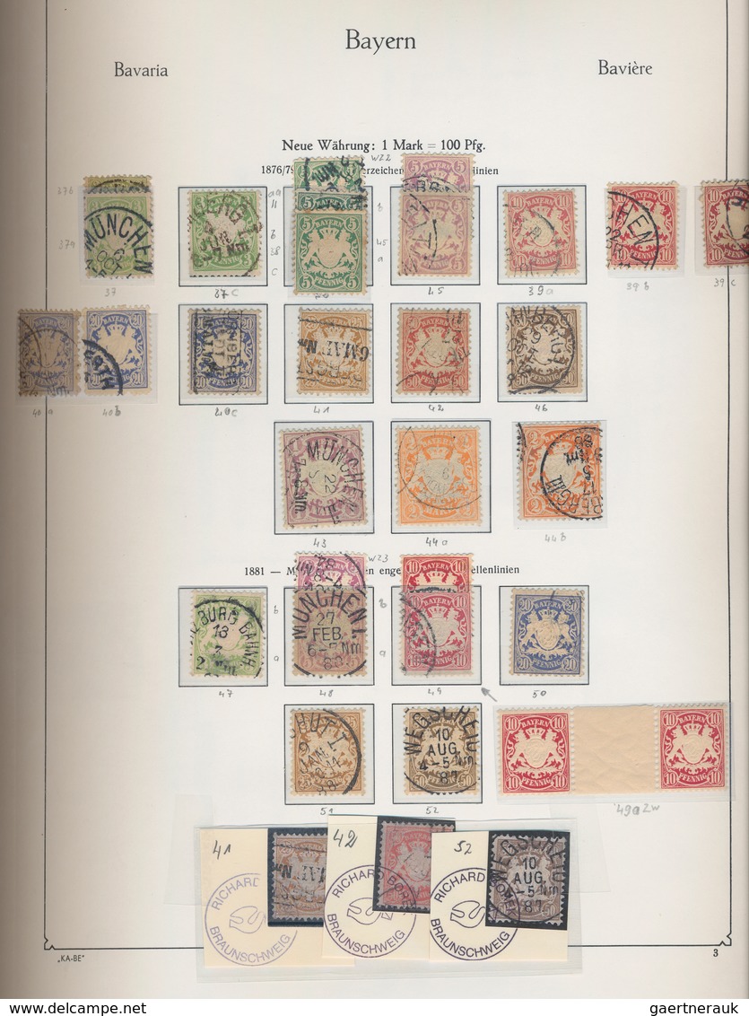 Altdeutschland: 1850/1920, umfassende Sammlung von Baden bis Württemberg im KA/BE-Vordruckalbum, oft