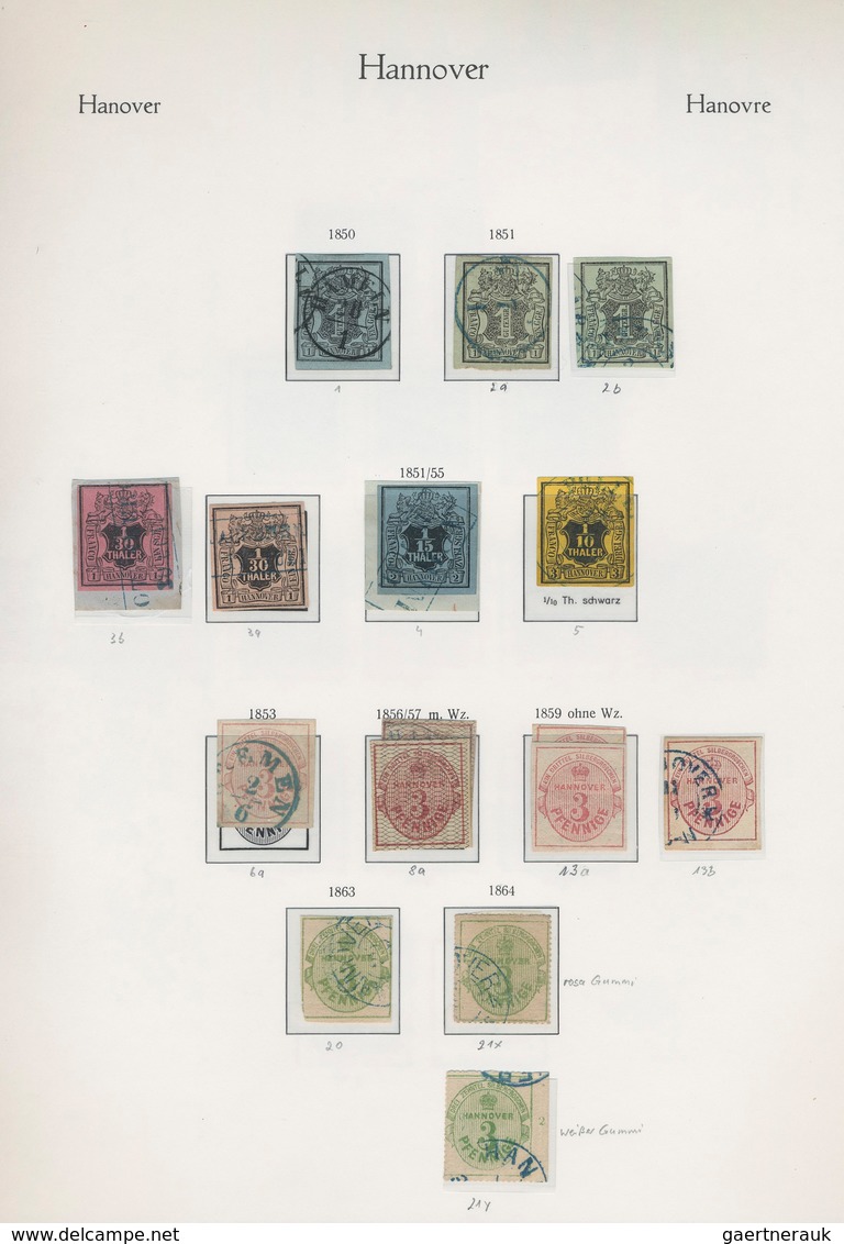 Altdeutschland: 1850/1920, umfassende Sammlung von Baden bis Württemberg im KA/BE-Vordruckalbum, oft