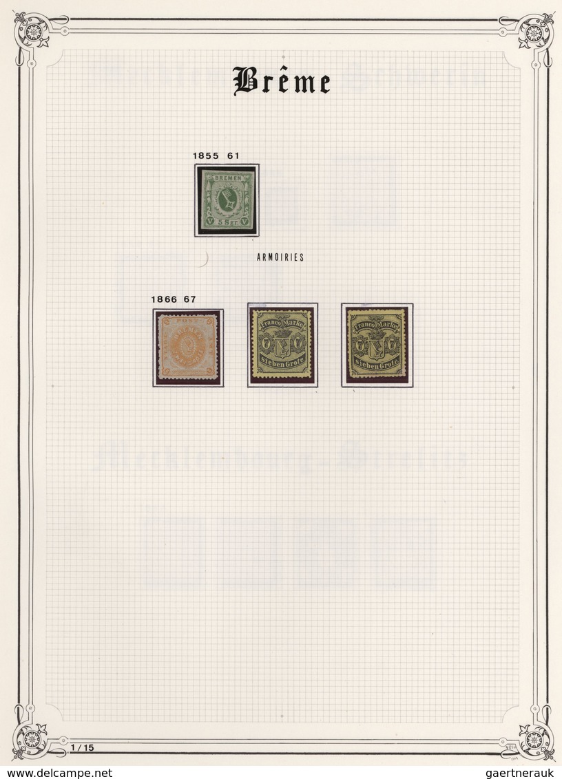 Altdeutschland: 1850-69: Sammlung Von Mehr Als 100 Marken Aus Bergedorf, Braunschweig, Bremen, Hambu - Collections