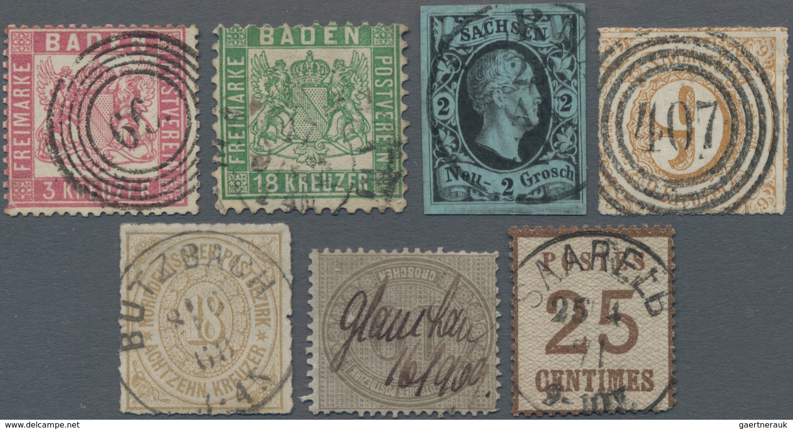 Altdeutschland: 1851/1871, Sammlung Der Gebiete Baden, Sachsen Und Thurn&Taxis Sowie Norddeutscher B - Collections