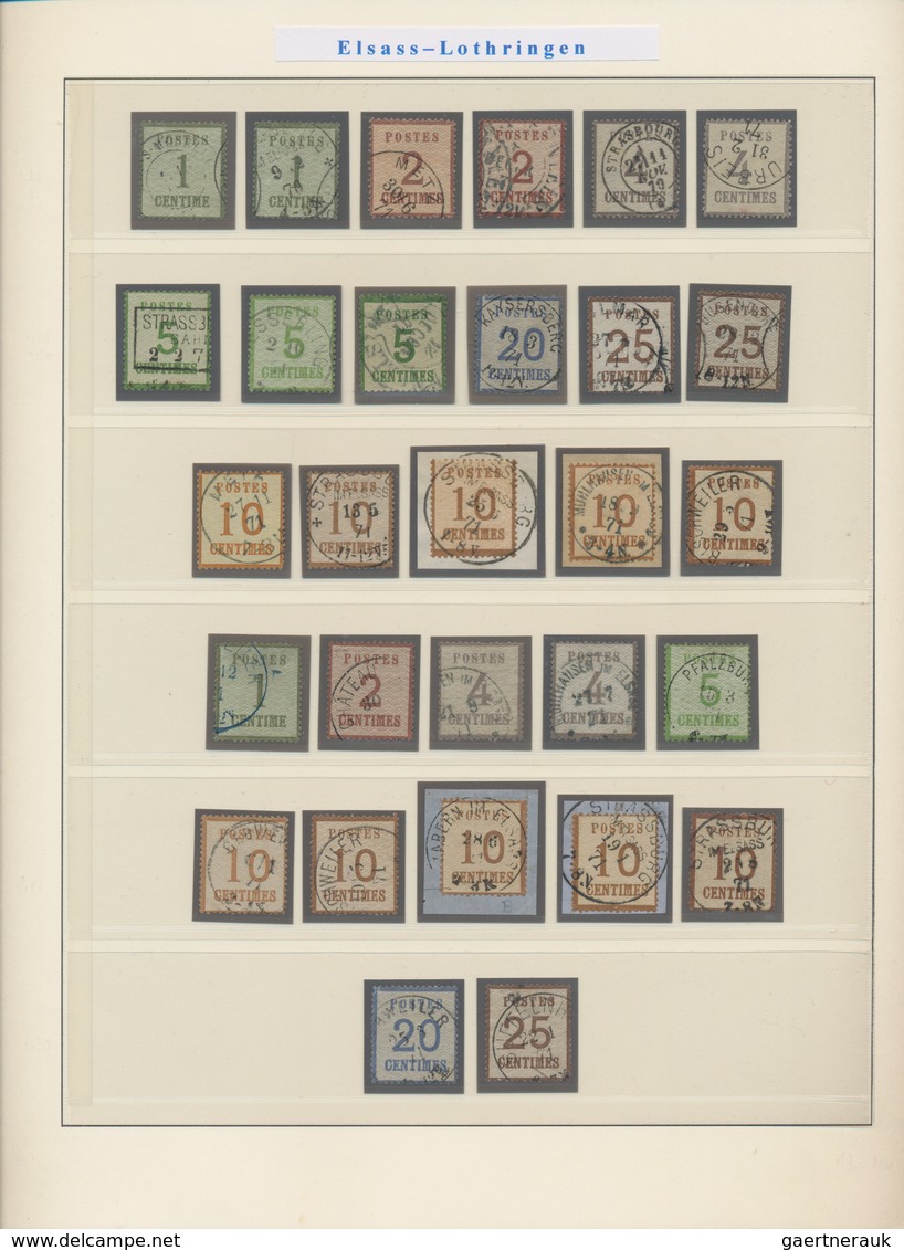 Altdeutschland: 1851-1870, Sammlung in zwei Bindern auf Blanko-Blättern, dabei die einzelnen Gebiete