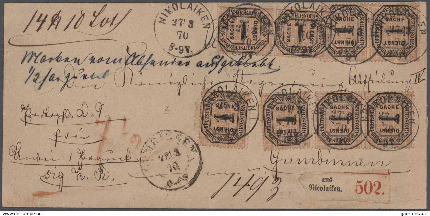 Altdeutschland: 1851-1900, Partie mit rund 90 Briefen und Ganzsachen ohne Bayern und Württemberg, da