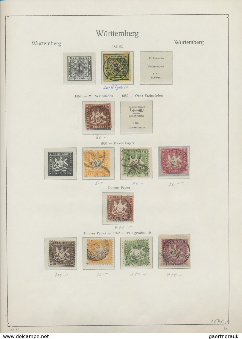 Altdeutschland Und Deutsches Reich: 1850/1945, Gestempelte Und Ungebrauchte Sammlung Im KA/BE-Vordru - Collections