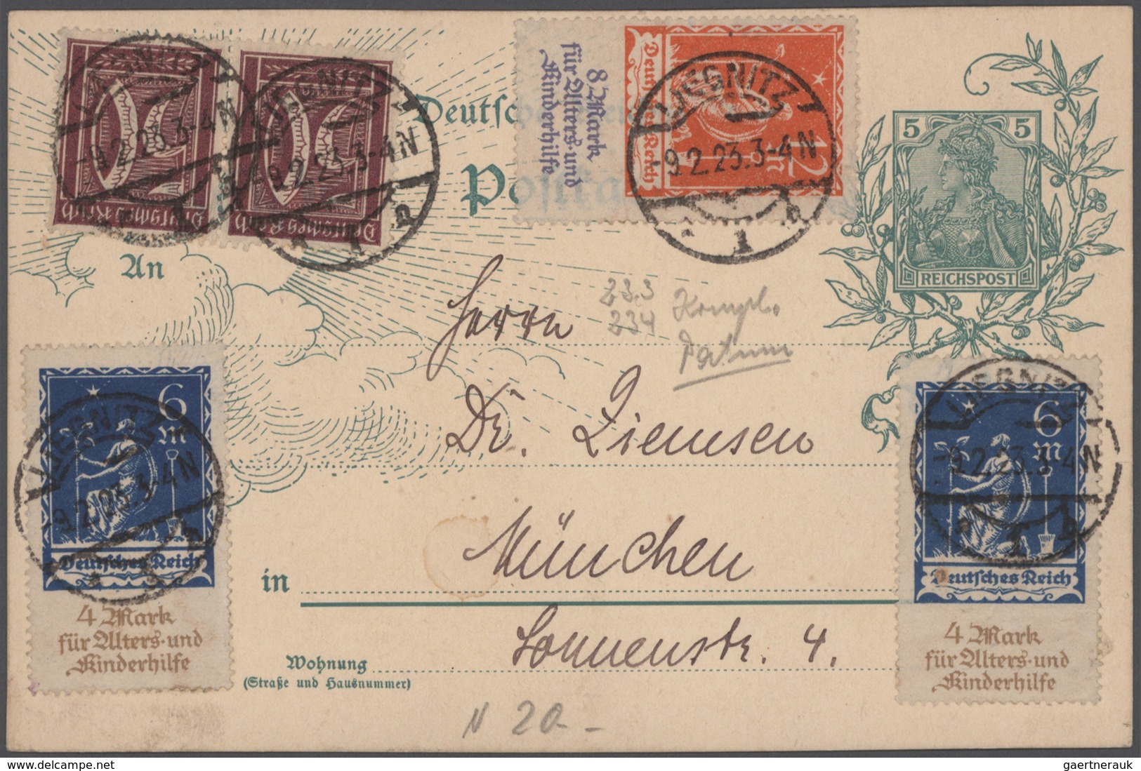 Altdeutschland Und Deutsches Reich: 1855/1945 (ca.), Sammlung Von Ca. 250 Briefen Und Karten Mit Bay - Collections