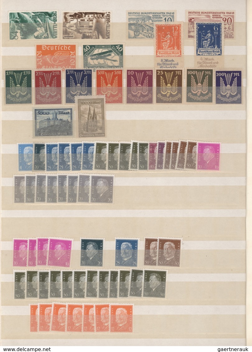Altdeutschland Und Deutsches Reich: 1900/1930 (ca.), Deutsches Reich, Württemberg Und Bayern, Bestan - Collections