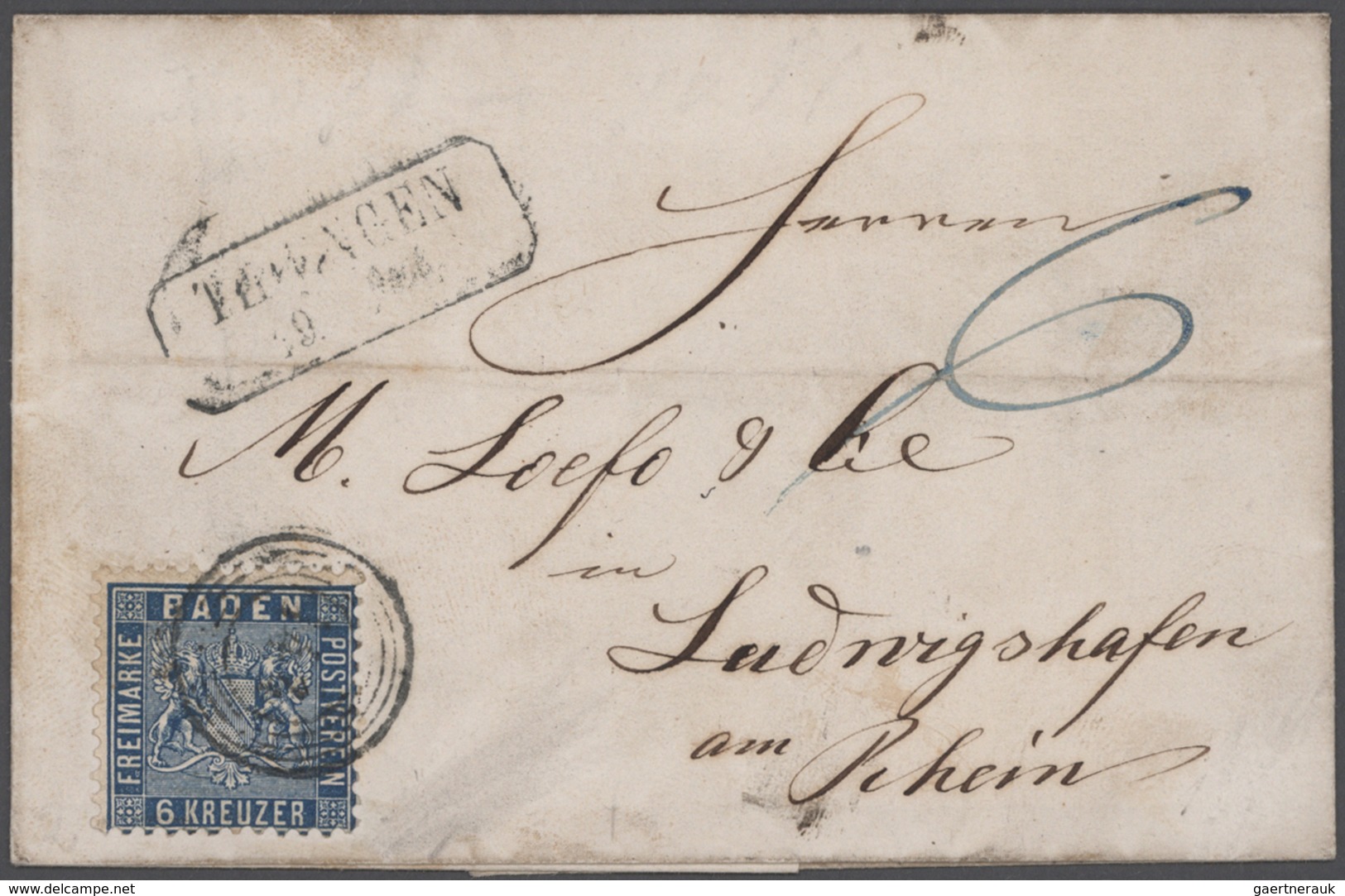 Baden - Marken Und Briefe: 1830/1946, Interessanter Posten Ab Vorphila Mit U.a. Postablagen, Stempel - Other & Unclassified