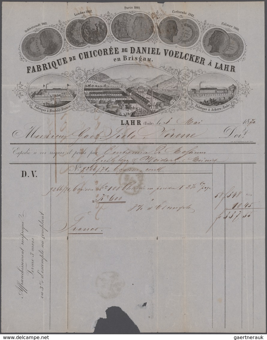 Baden - Marken Und Briefe: 1830/1946, Interessanter Posten Ab Vorphila Mit U.a. Postablagen, Stempel - Other & Unclassified