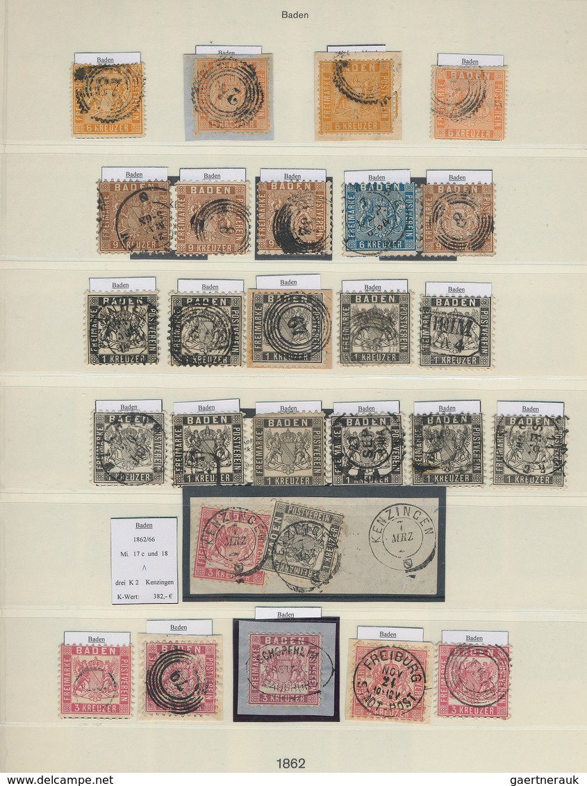 Baden - Marken Und Briefe: 1851/68, Numerisch Vollständige Sammlung Im Schaubekalbum, Es Wurde Vorwi - Autres & Non Classés
